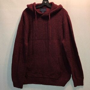 American eagle burgundy hooded pocket sweater men’s size xl
